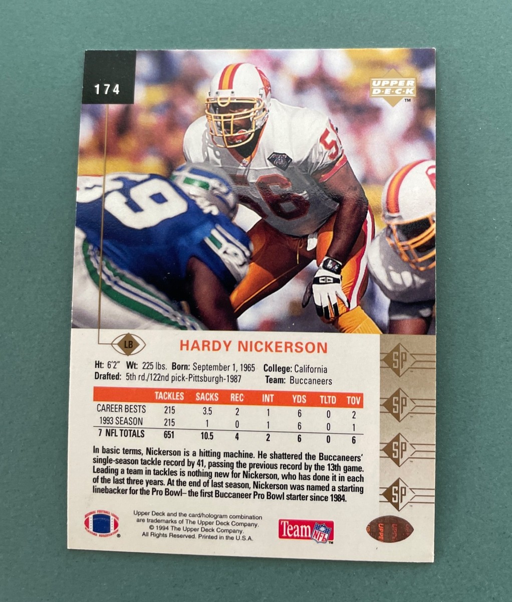 1994 Upper Deck SP Football Hardy Nickerson #174 Tampa Bay