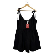 Old Navy The Occasion Cami Dress NWT Womens Size XXL Black Smocked Side Flare