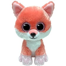 TY Beanie Boos - Vixen the Fox with Big Orange Eyes and 15 cm, Multicolored