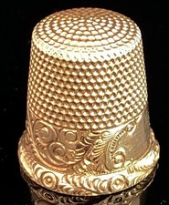 10k Yellow Gold Thimble Size 9 C117