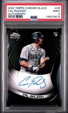 2022 TOPPS CHROME BLACK AUTO ROOKIE RC CAL RALEIGH PSA 9
