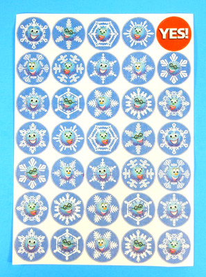 Vintage Highlights Emoji Snowflakes Sticker Sheet