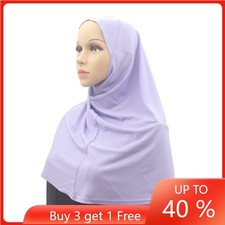 Muslim Women Hijab Turban Headscarf Plain Shawl Wrap Head Cover Amira Islamic