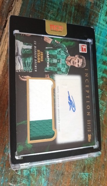Topps Inception Bundesliga 24/25 Match Worn Relic Jens Stage Auto /10 Werder