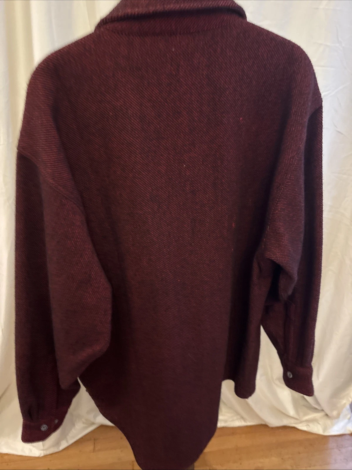 Maroon 100% Wool Moose Creek Shirt Jacket Size L New W/out Tags - product detail image 5