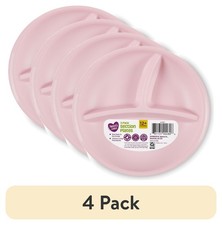  4 pack Parents Choice 3-Pack Compartment Section Plate, Aged 12 Months and up