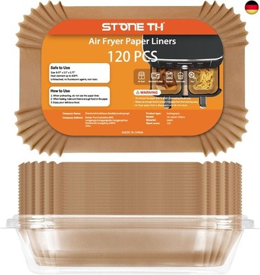 120 Stück Backpapier für Heißluftfritteuse Ninja Dual, Stone TH Airfryer mit Do