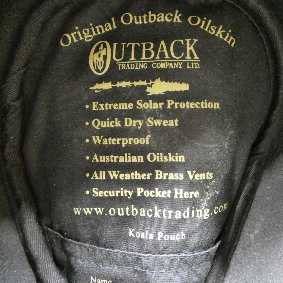 Outback Trading Sombrero Vaquero Correa Trasera Marrón Piel Aceitosa Impermeable Hombres Exterior Foto 4 de 4