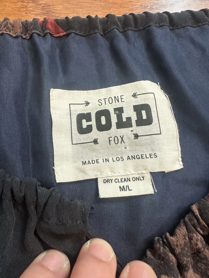 Violante Stone Cold Fox Phoenix Jumper tamanho M/L 100% seda varejo $305 - Imagem 4 de 4