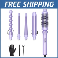 Interchangeable Curling Wand Set, Heat Protective Glove
