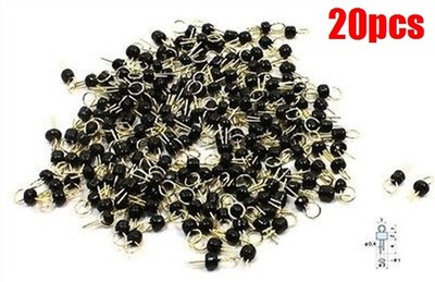 20Pcs Black Gold Tone Soldering Pcb Board Breadboard Test Point Pin New Ic vi