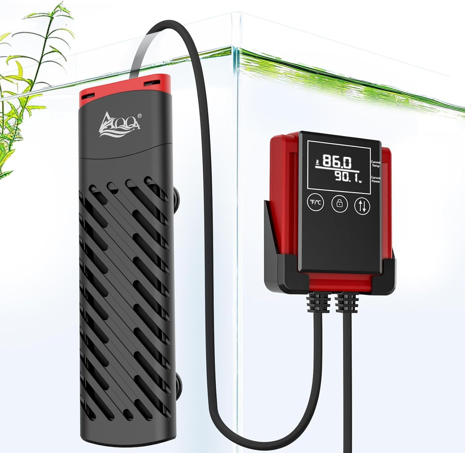 Aquarium Heater,500W PTC Fish Tank Heater with LED Thermostat Controller,Submers