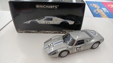 MINICHAMPS GTS Racing Silver 1/18 Porsche 904 Collectible Model