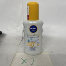 Nivea SPF 50+ Babies And Kids Sensitive Protect Suncream Spray200ml 37.35 per litre