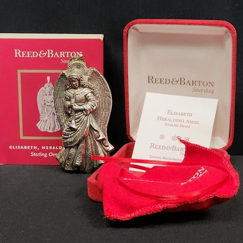 Reed & Barton Sterling Silver Christmas Ornament Elisabeth, Heralding Angel