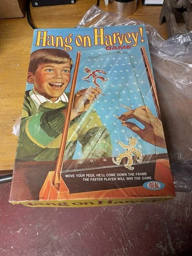 Vintage Hang On Harvey 1969 Ideal Toys Game With Box COMPLETE
