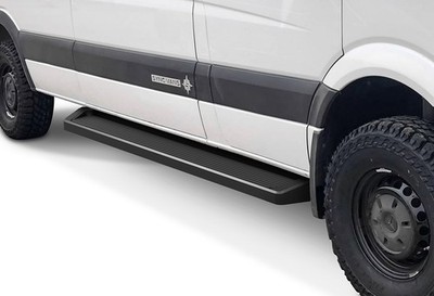 APS Running Boards 6in Matte Black Fit 10-26 Dodge Mercedes-Benz Sprinter