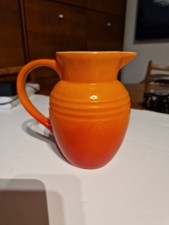 Le Creuset Volcanic Orange Stoneware Jug Vintage 