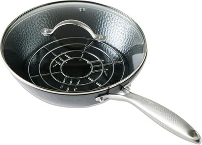 Milk Street 3-Piece 10.5-Inch Small Hammered Carbon Steel Wok