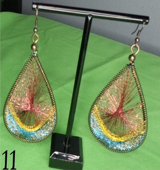 Silk Thread Multi-Color Earrings - image 1