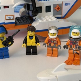 LEGO City Coast Guard Helicopter 60013 Complete W Minifigs Manual Extra Stickers