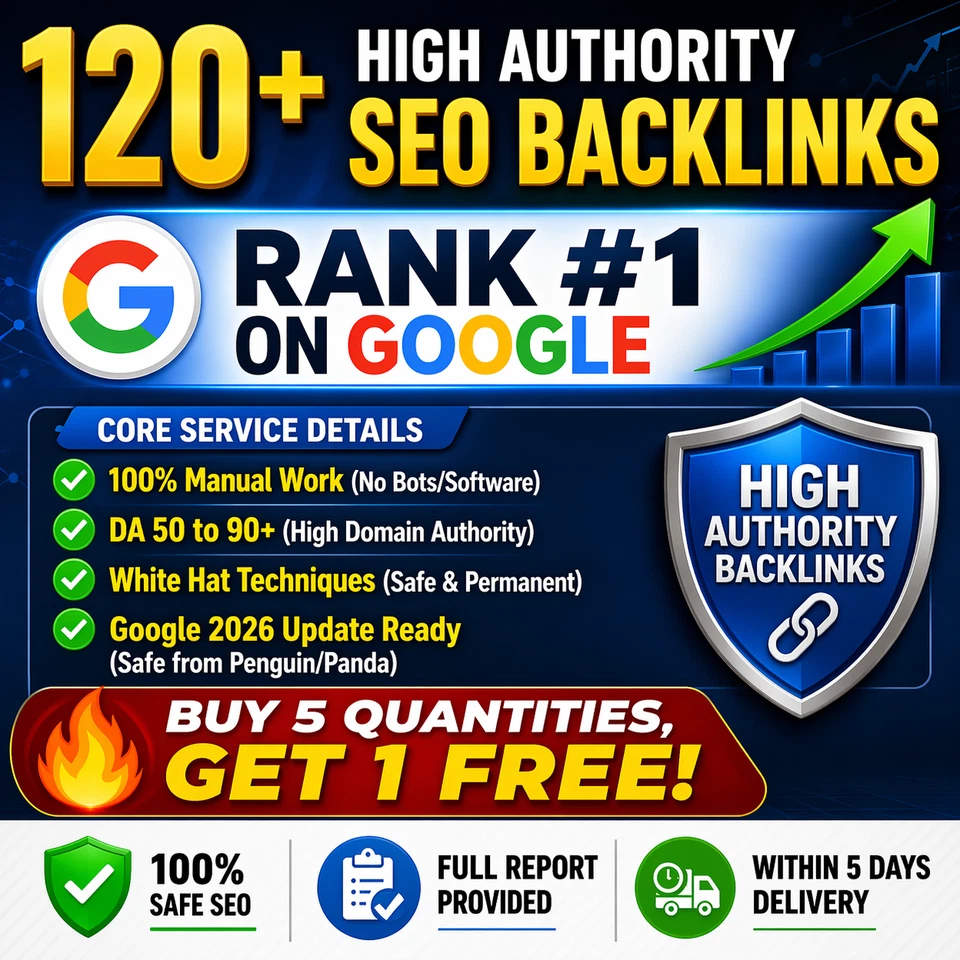 Boost Your Google Rank: 120+ High Authority Manual SEO Backlinks (White Hat) - Image 1 of 1
