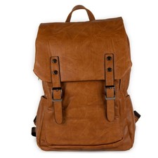 Zaino uomo vintage color cuoio grande borsa lavoro da viaggio scuola università