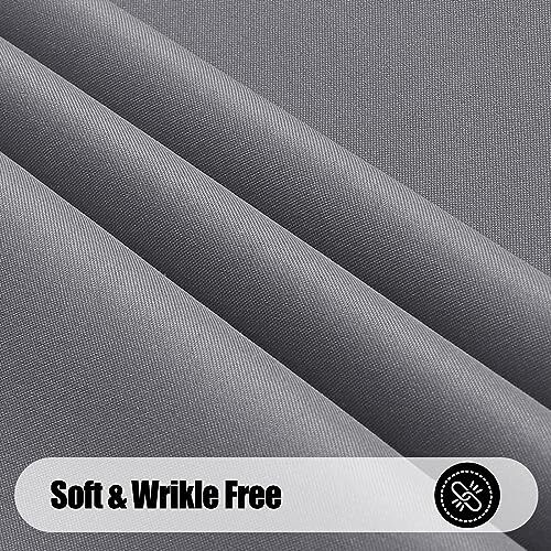 Rectangle Table Cloth, Waterproof Anti-Scratch Polyester 60" x 102" Grey - Picture 2 of 6