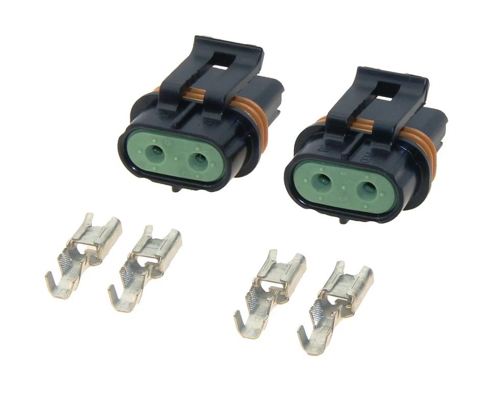 Par de conectores de cableado de ventilador de refrigeración OEM Delphi LT1 LS1 Camaro Corvette Foto 2 de 2