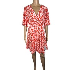 NWT New ASOS Button Front Red Floral Dress Size 12