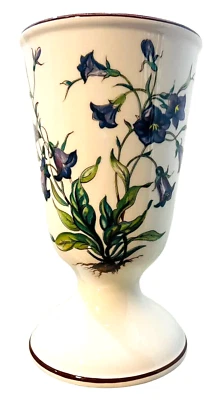 Villeroy & Boch Luxembourg Campanula Rotundifolia Porcelain Footed Goblet 5.25” - Image 1 of 4
