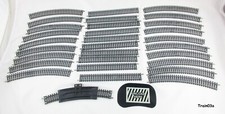 Vtg Lot of 31 Tyco HO Scale 9" Train Tracks Straight 10 Curved 20 15948 T203