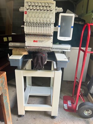 BAI Single Head Computerized 15 Needle Commercial Clothes Hat Embroidery Machine