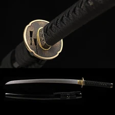 30'' Wakizashi Clay Tempered T10 Steel Real Hamon Japanese Samurai Katana Sword
