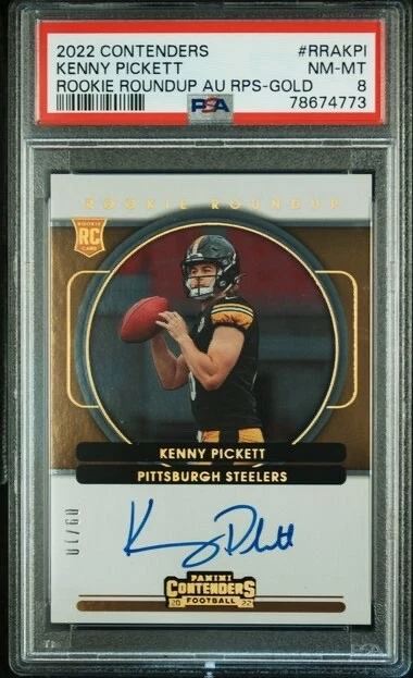 Kenny Pickett Panini Contenders Rookie Roundup Autograph Rps #RRAKPI Gold
