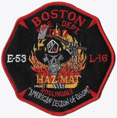 Boston Engine 53 Ladder 16 American Legion of Doom Haz Mat  NEW Fire Patch