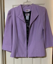 R&K Originals Vintage Women’s Blazer Jacket and Tank Top Set Size 10 Lavender