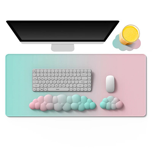 Keyboard Cloud Wrist Rest with Soft Leather Memory Foam Wrist Support/Cushion - 第 4/37 張圖片