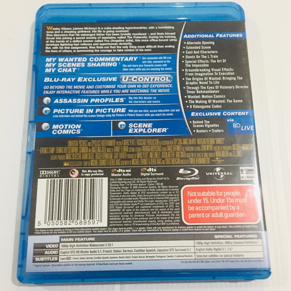 Wanted (Bluray, 2008) eBay