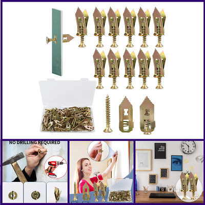 100Pack Self Drilling Drywall Anchors & Screws (50 Each), Best for TV, Cabinets