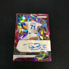 2020 Panini Prizm TJ ZEUCH 17/25 Auto Purple Cracked Ice Toronto Blue Jays *JU20