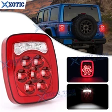 2X 31 LED Truck Trailer Stud Mount Stop Turn Tail back up Light Red/White Sealed