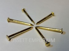 20mm ESCUTCHEON PINS TACKS CHOOSE QTY ELECTRO BRASS FREE P&P