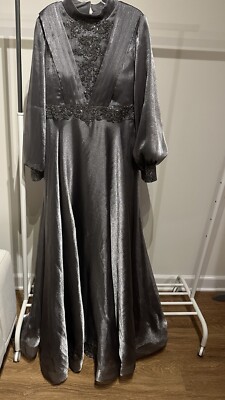 EVENING DRESS Modest Hijabi Islamic Maxi Dress Gray Size 14 EUR 46 | eBay EVENING DRESS Modest Hijabi Islamic Maxi Dress Gray Size 14 EUR 46 | eBay
