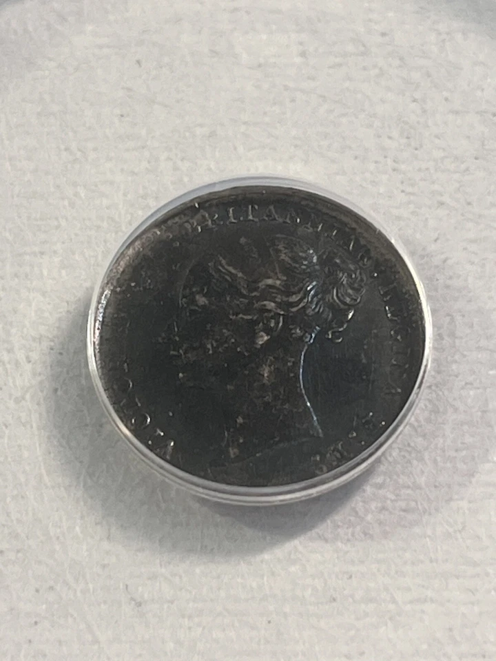 1886 Great Britain Silver 3 Pence Graded AU 53 by ANACS - Image 3 of 4