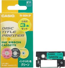 CASIO TR-18BK-3P Black DISK TITLE PRINTER INK RIBBON CASSETTE Set of 5 japan