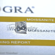 2x2-10x10mm Princess White D Color VVS1 Loose Moissanite Stone RGA Certificate