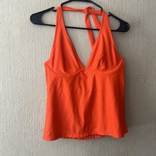 Womens Old Navy orange Underwire Tankini Swim Top - Sz Medium halter swimsuit