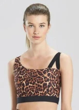 Josie Natori Women's Solstice Asymmetrical Active Crop Cami Natural XS NWT