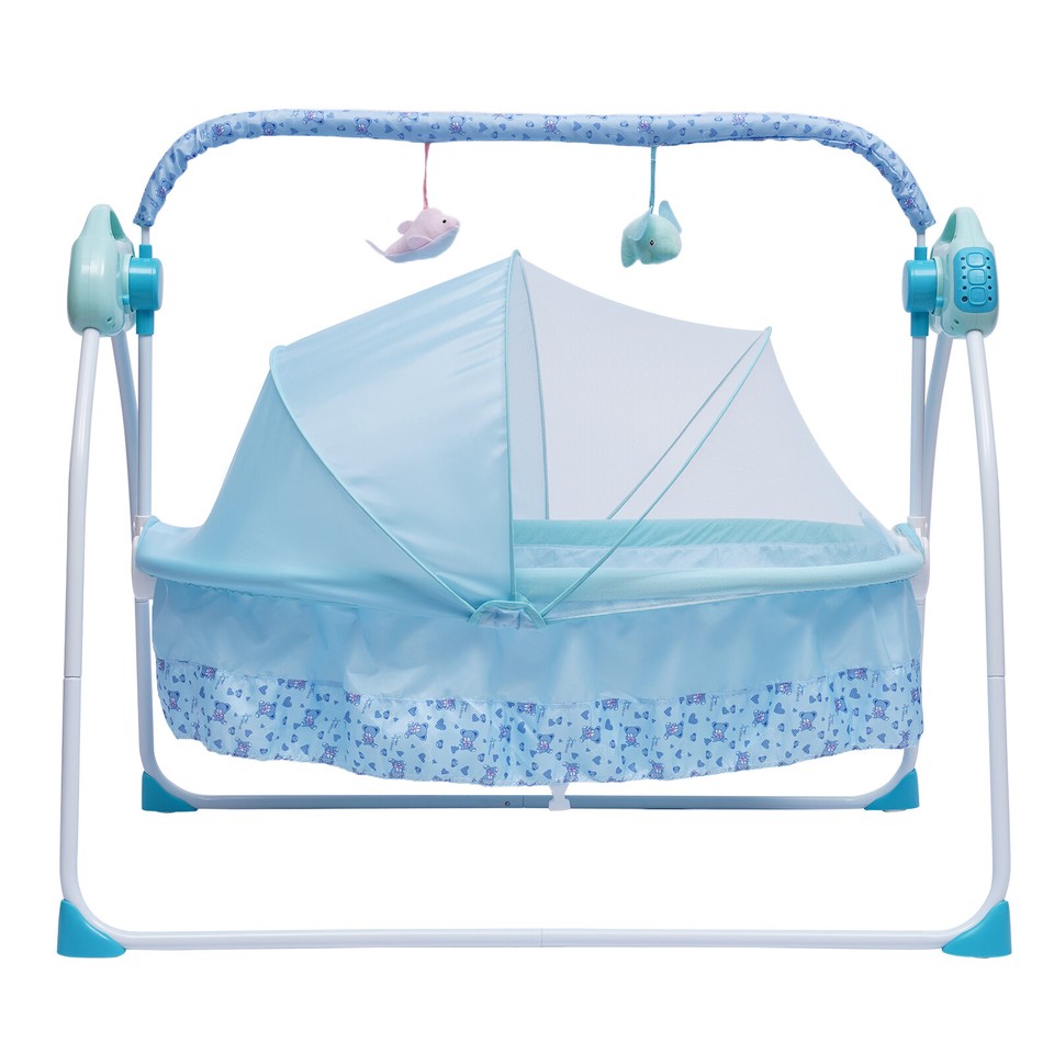 Portable Electric Bluetooth Baby Swing Cradle Rocking Crib